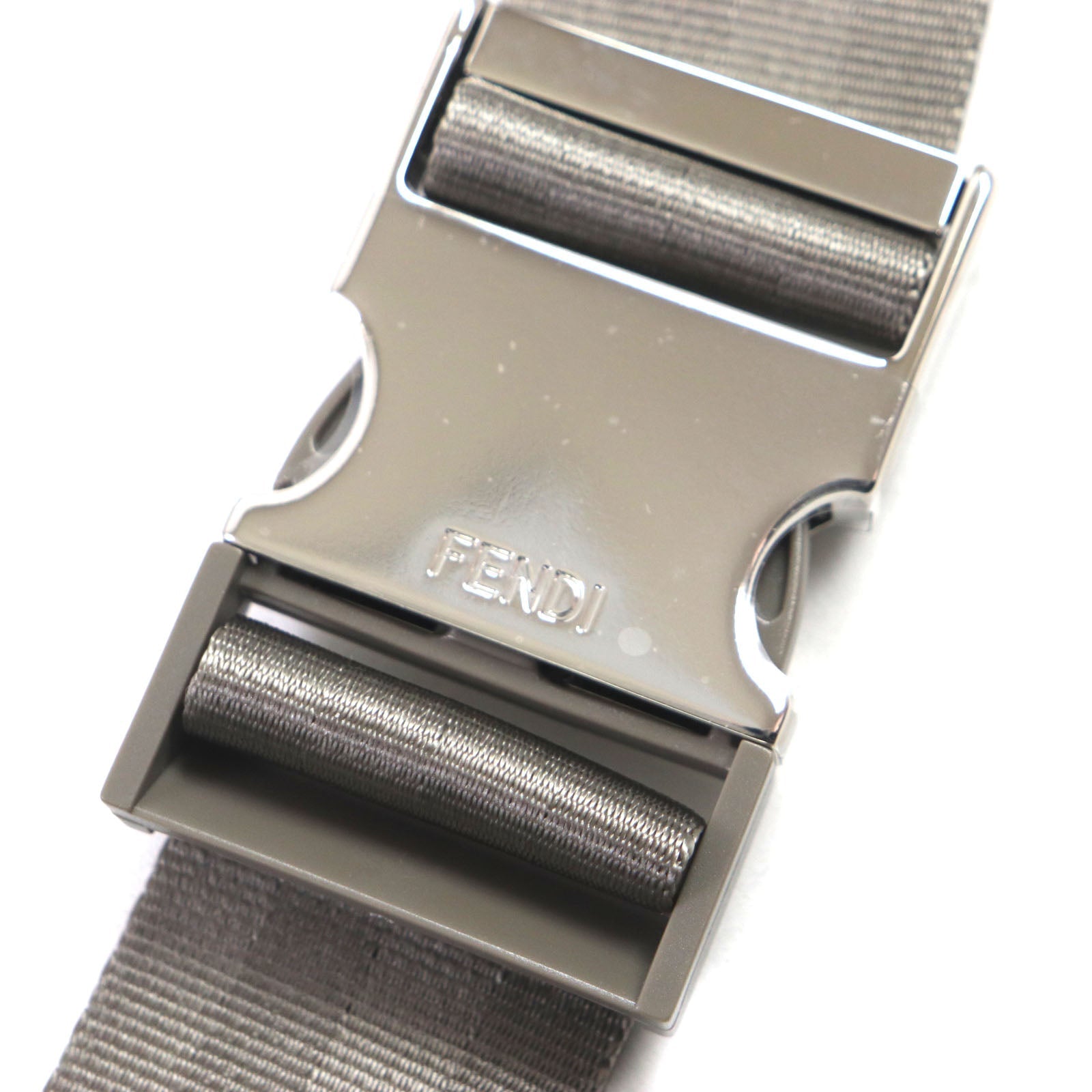 FENDI Sling bag 7AS138 Main: Nylon, Part: Leather Gray type Bucket Mini Phone Case mens Used