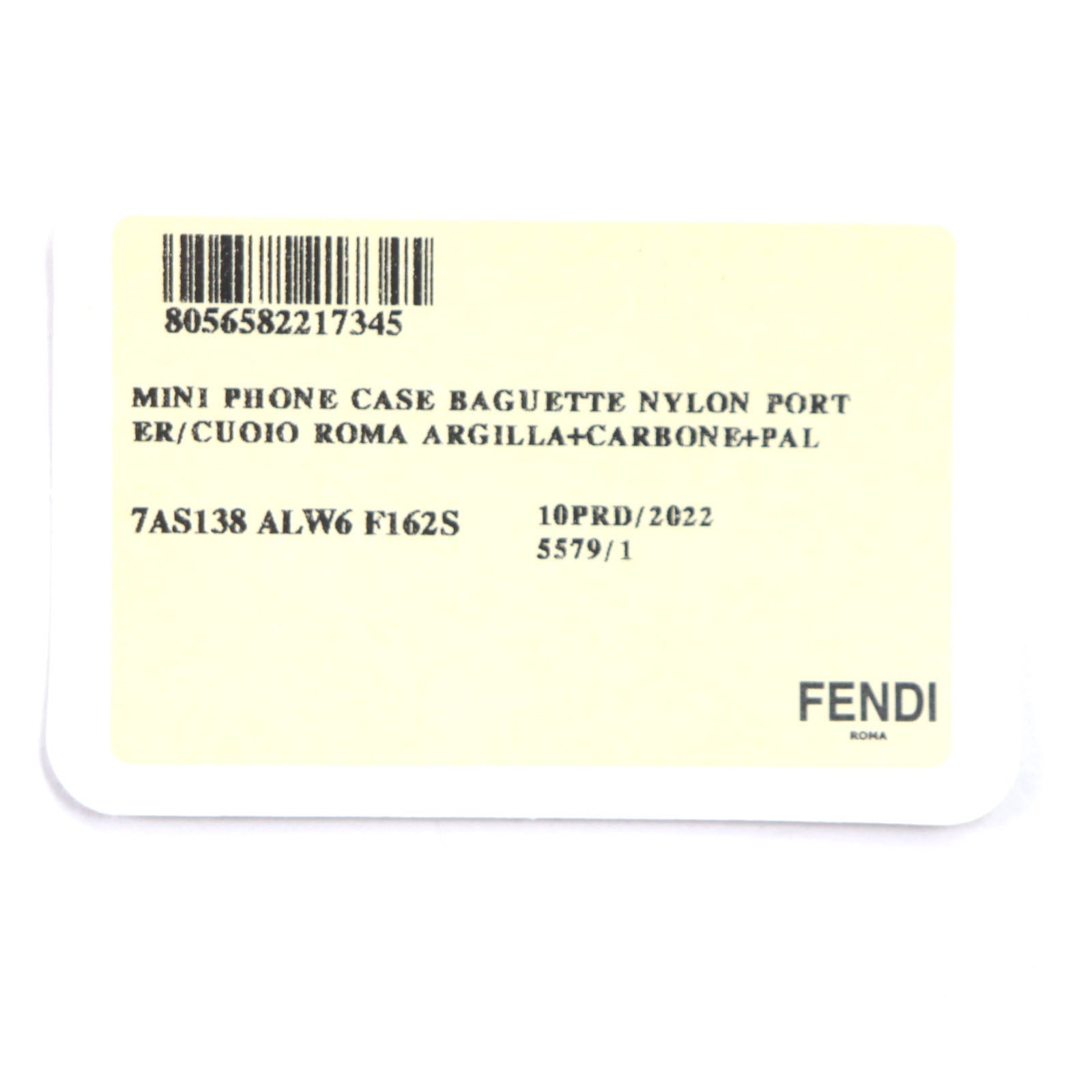 FENDI Sling bag 7AS138 Main: Nylon, Part: Leather Gray type Bucket Mini Phone Case mens Used