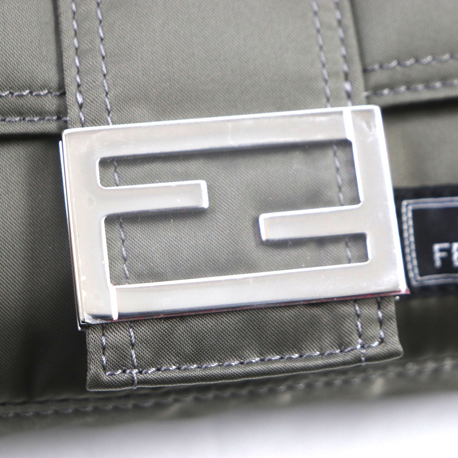 FENDI Sling bag 7AS138 Main: Nylon, Part: Leather Gray type Bucket Mini Phone Case mens Used