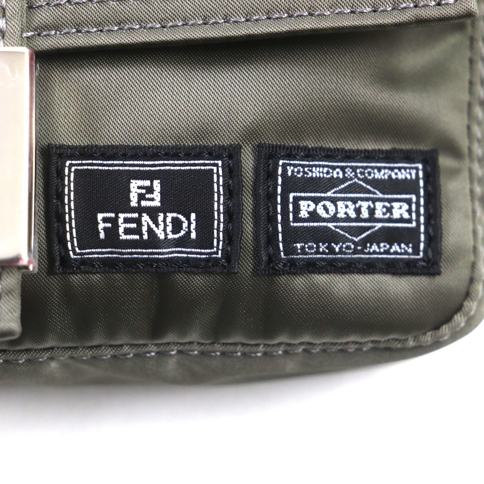 FENDI Sling bag 7AS138 Main: Nylon, Part: Leather Gray type Bucket Mini Phone Case mens Used