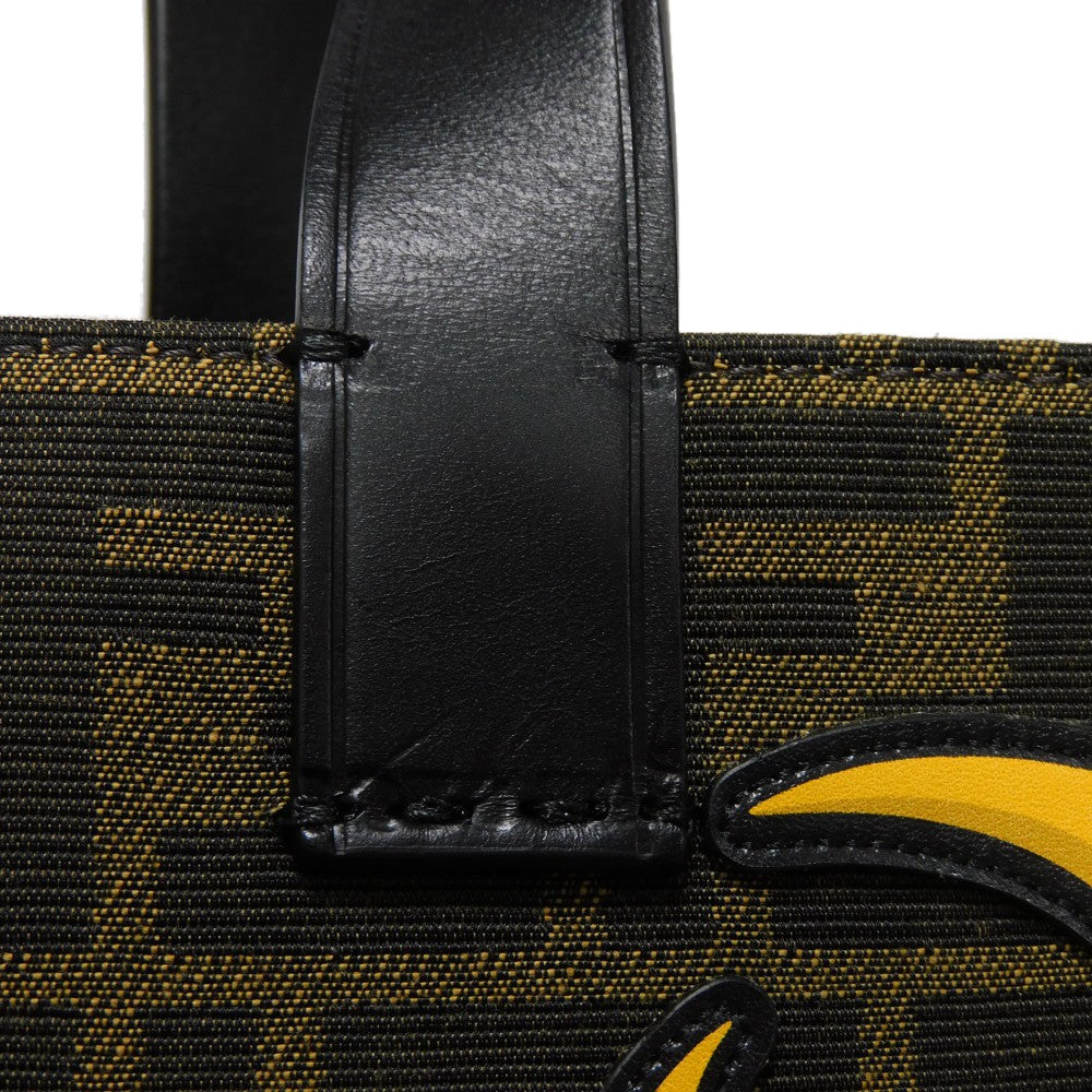 FENDI Tote Bag 8BH357 AR1X F1NPJ canvas khaki logo 2WAY Fragment Pokemon Dragonite Sunshine Tote mens Used