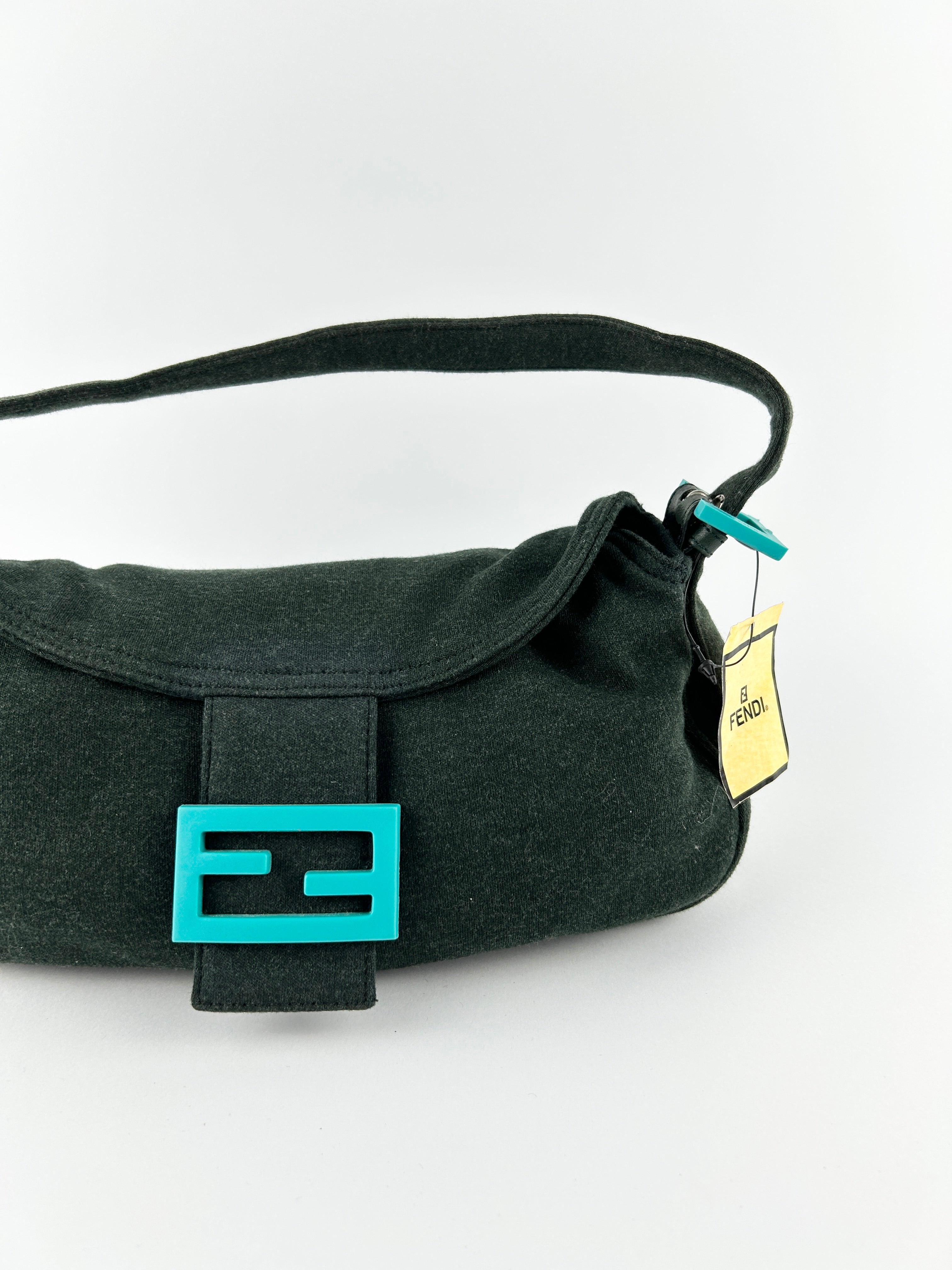 Vintage Fendi Jersey Cloth Baguette Shoulder Bag