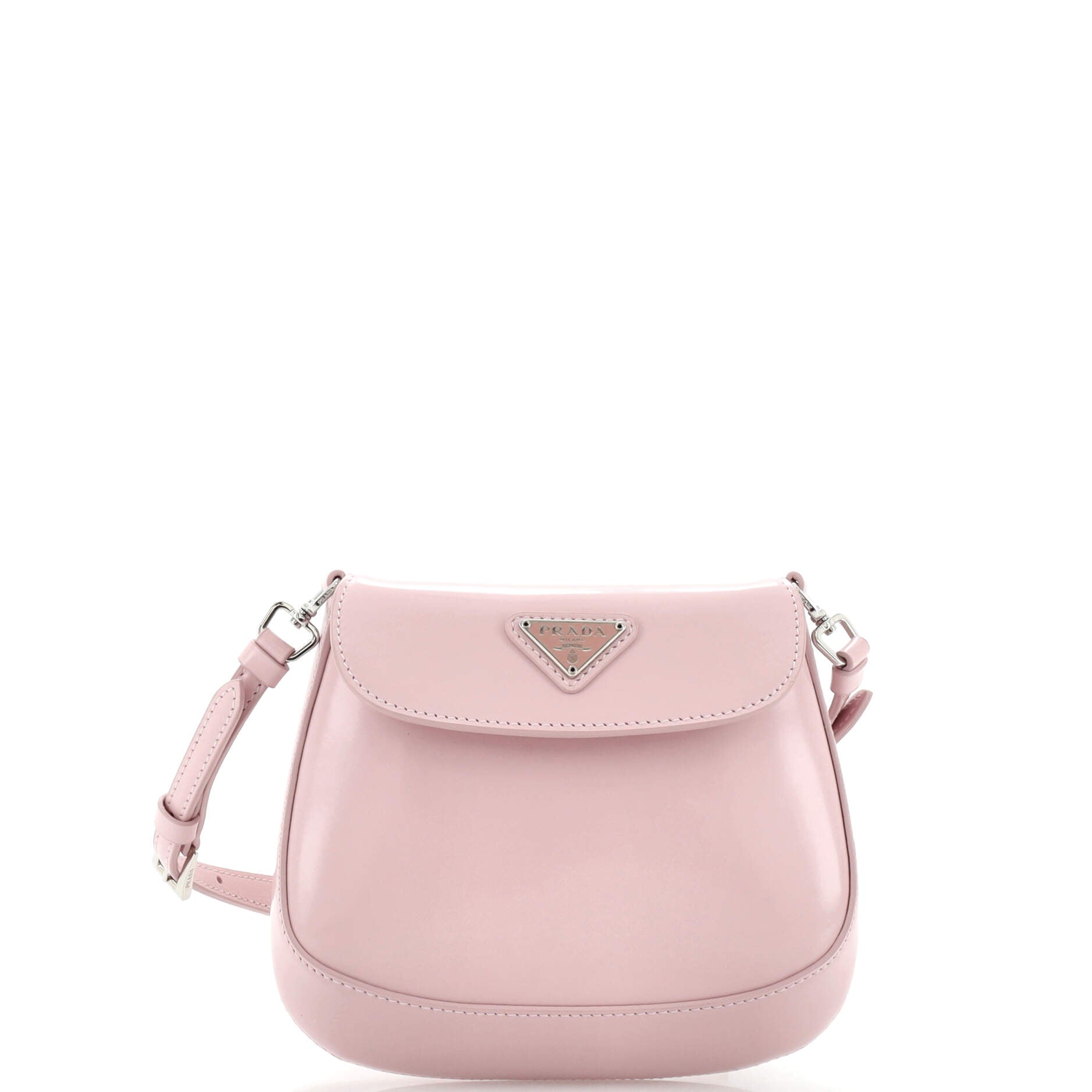 PRADA Cleo Flap Shoulder Bag Spazzolato Leather Mini