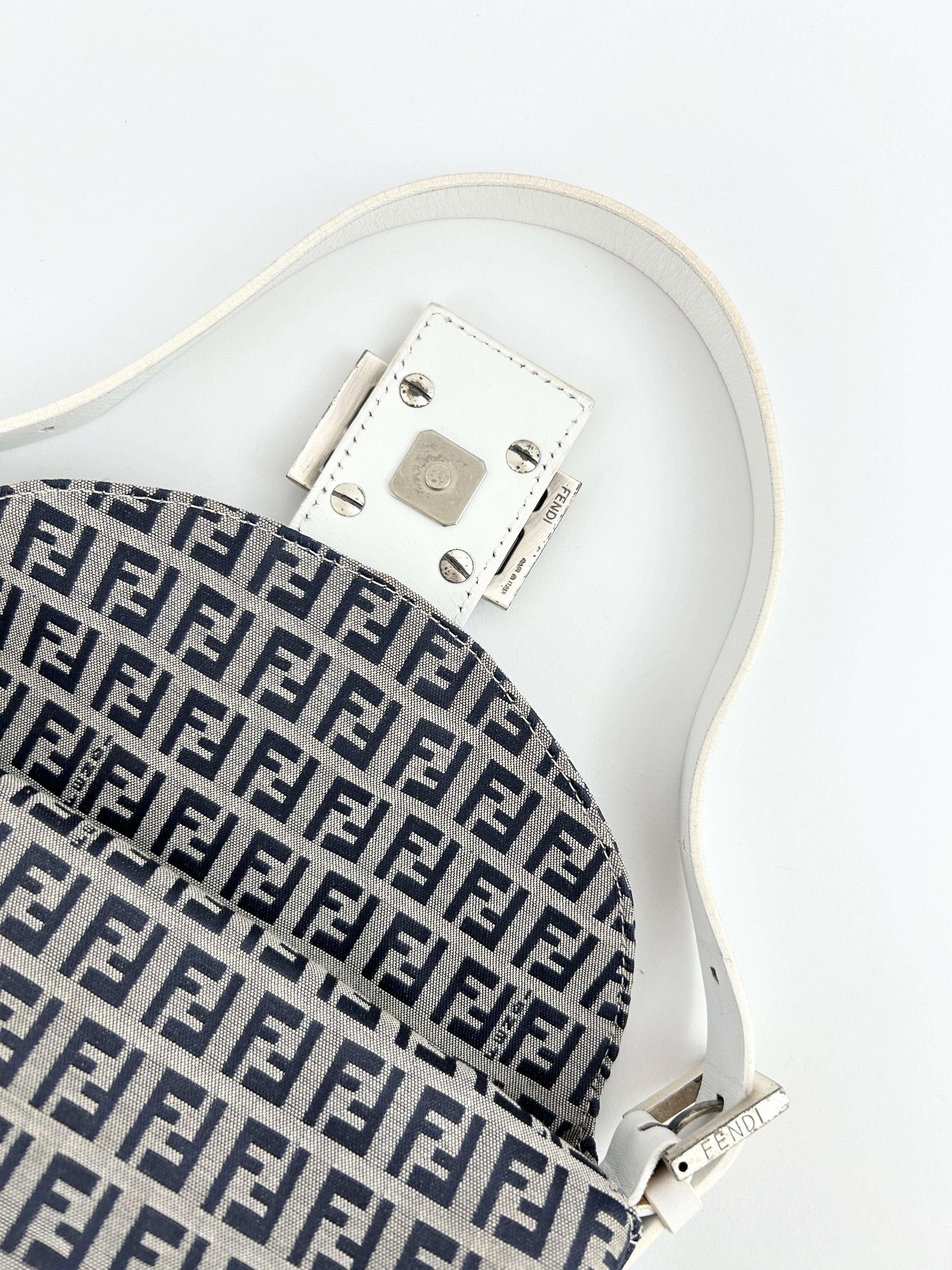 Vintage Fendi Zucca Mamma Baguette Shoulder Bag