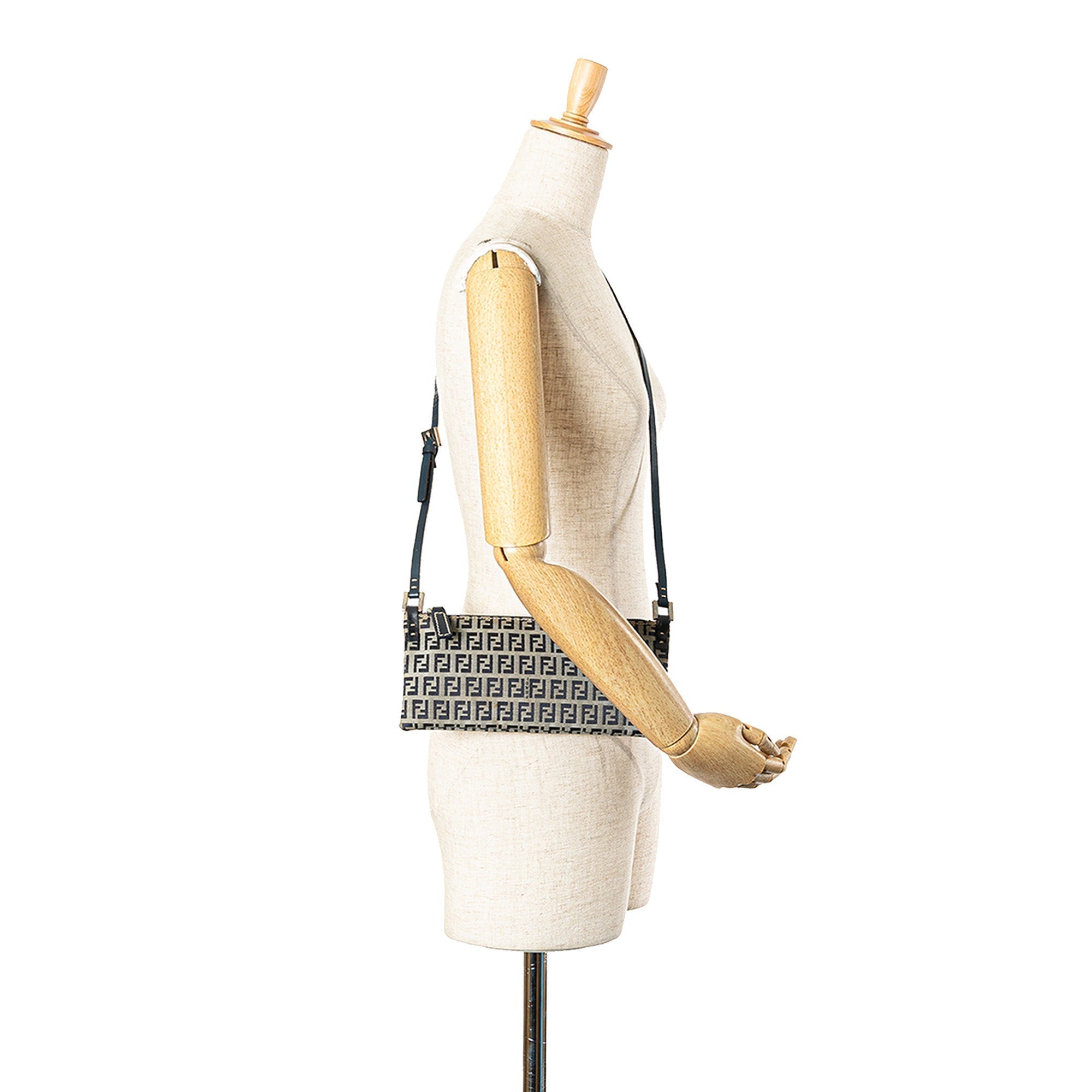 Gray Fendi Zucchino Canvas Crossbody