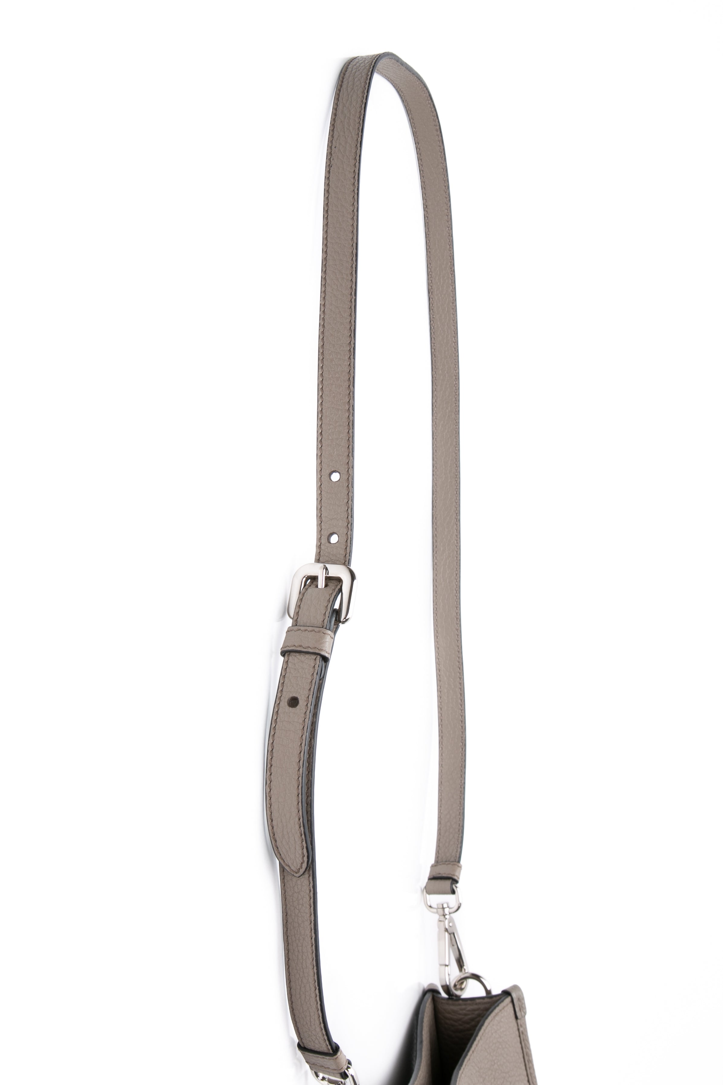 PRADA Grey Leather Mini Shoulder/Crossbody Bag (New)