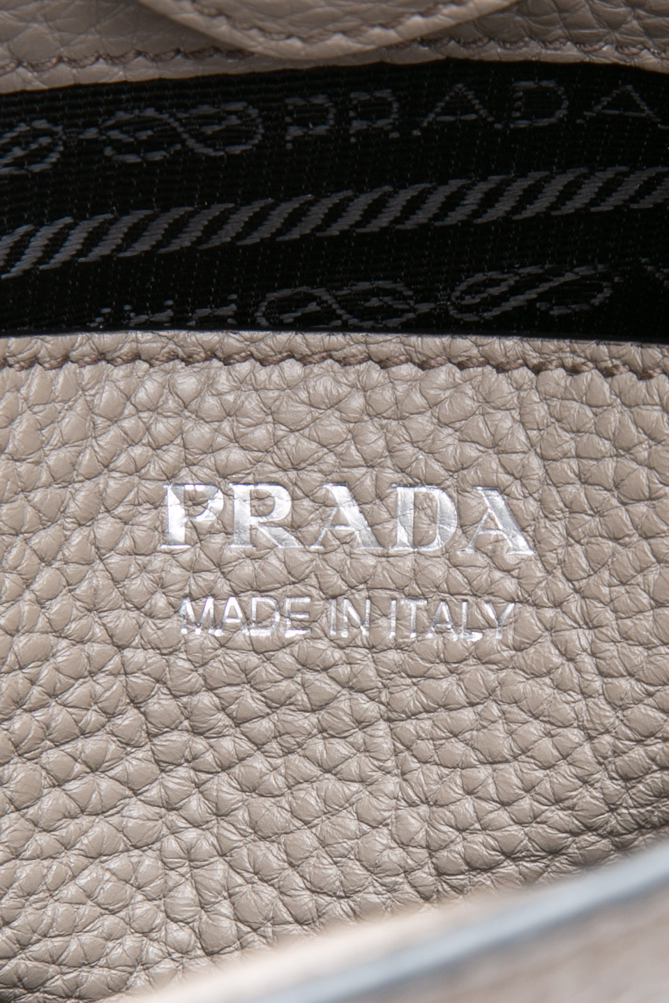 PRADA Grey Leather Mini Shoulder/Crossbody Bag (New)