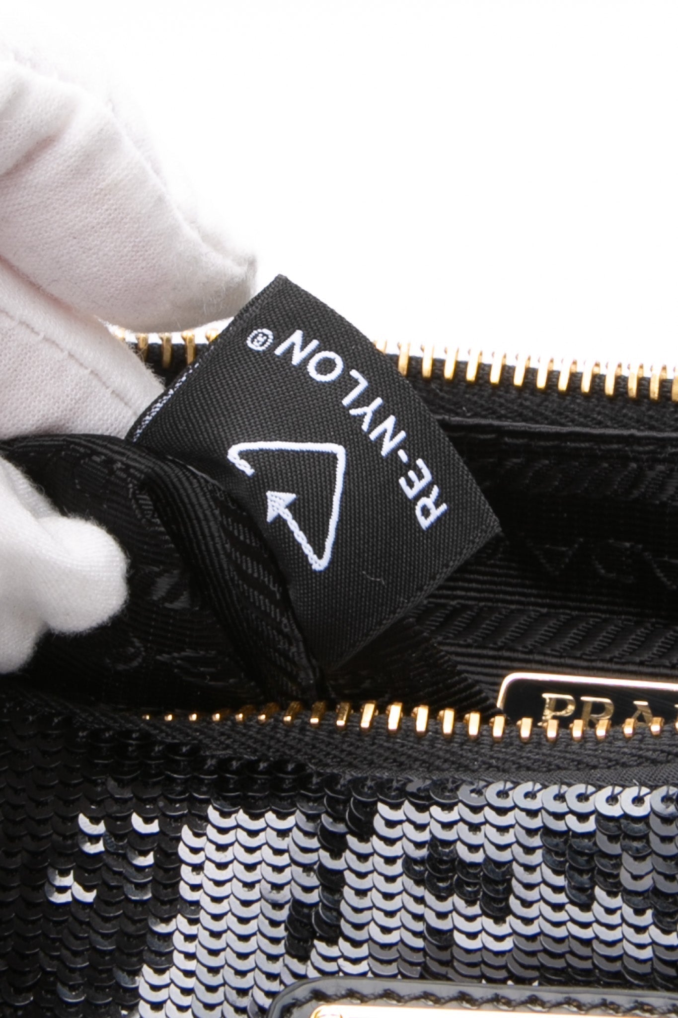 PRADA Black Nero Sequin Pouch Paillettes Shoulder/Crossbody Bag (New)