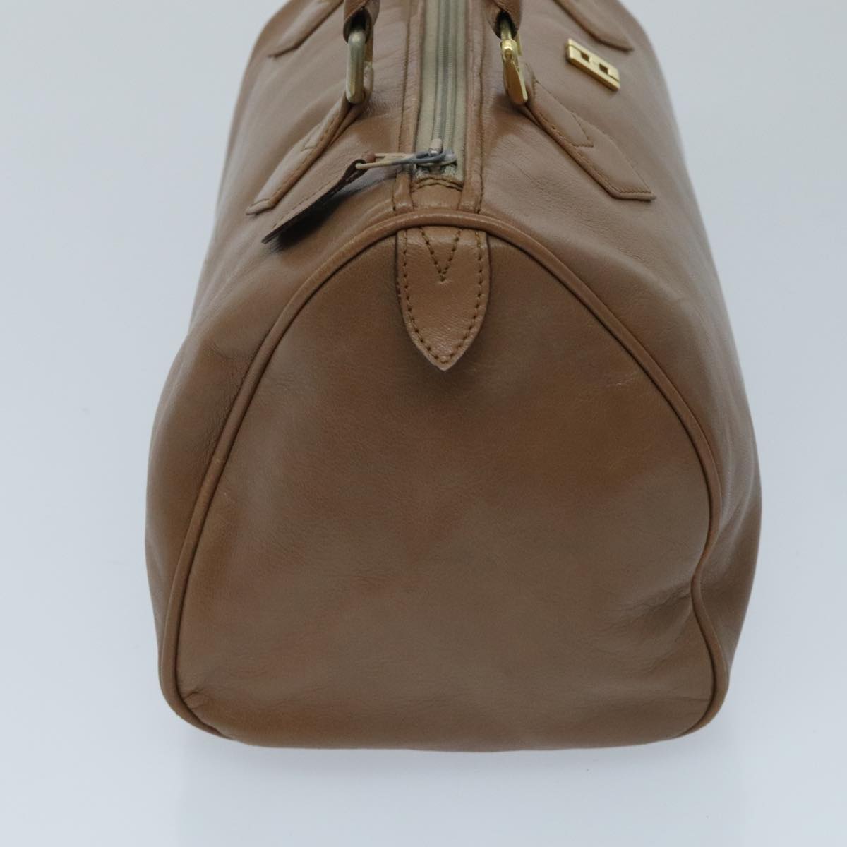 Fendi Ff Brown Leather Handbag ()