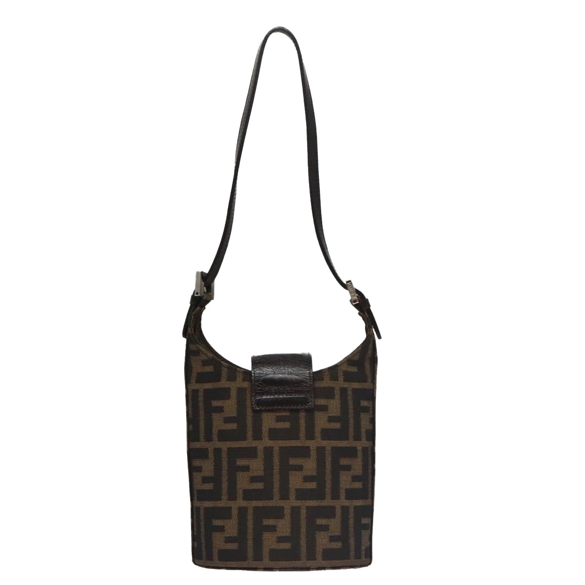 Fendi Zucca Brown Canvas Shoulder Bag ()
