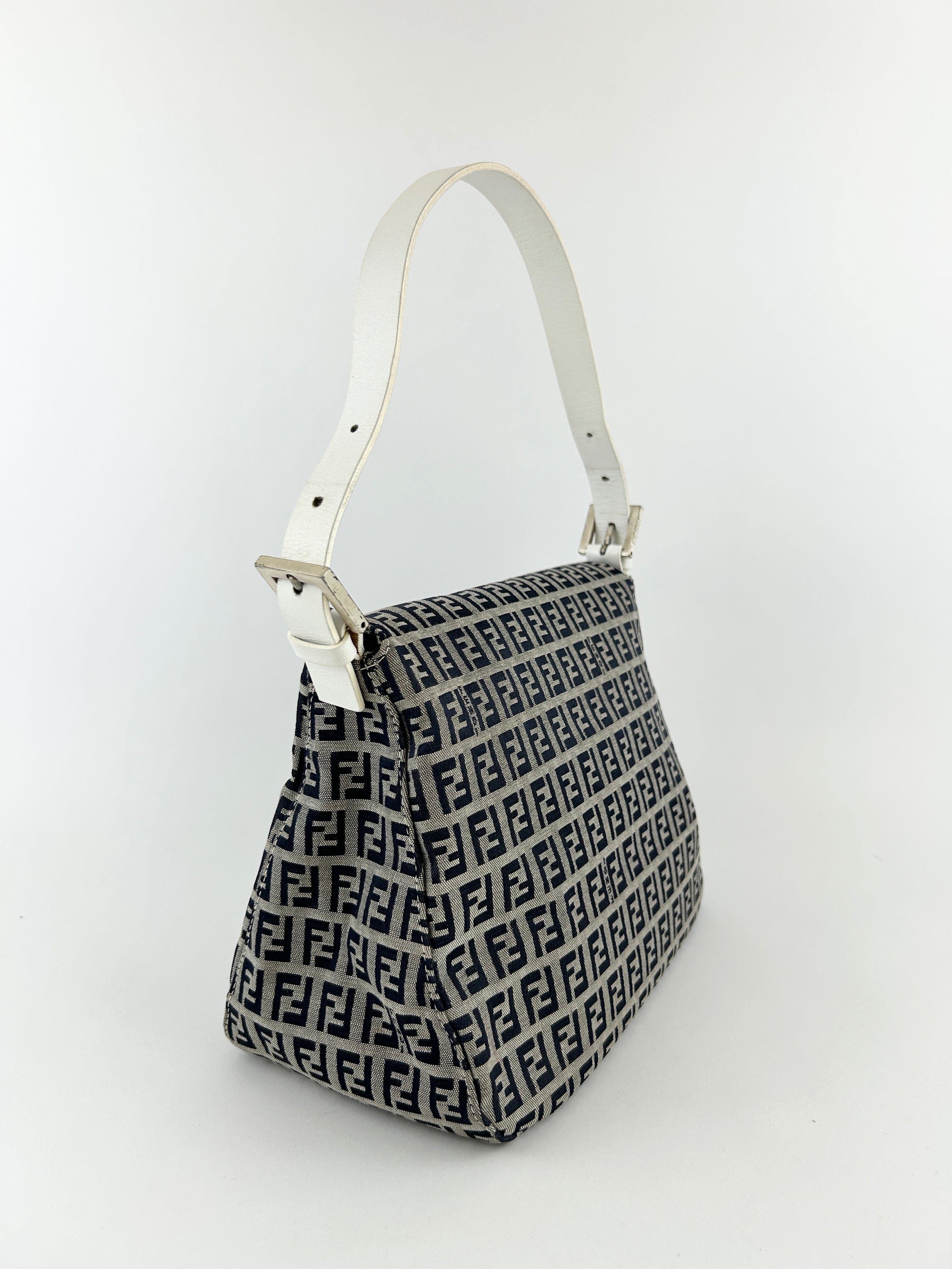 Vintage Fendi Zucca Mamma Baguette Shoulder Bag
