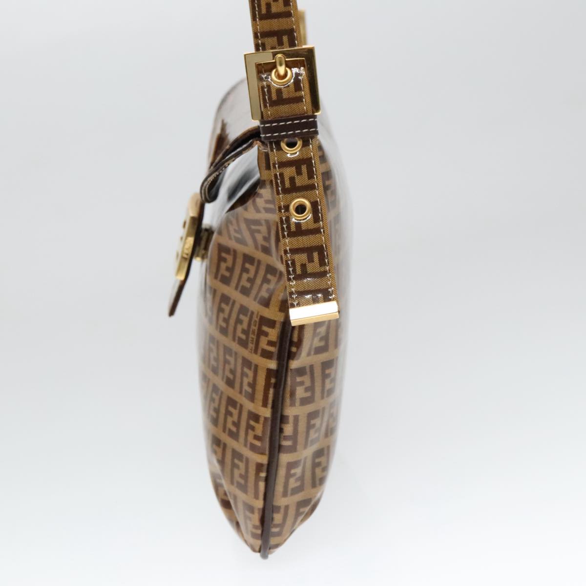 Fendi Baguette Brown Canvas Shoulder Bag ()