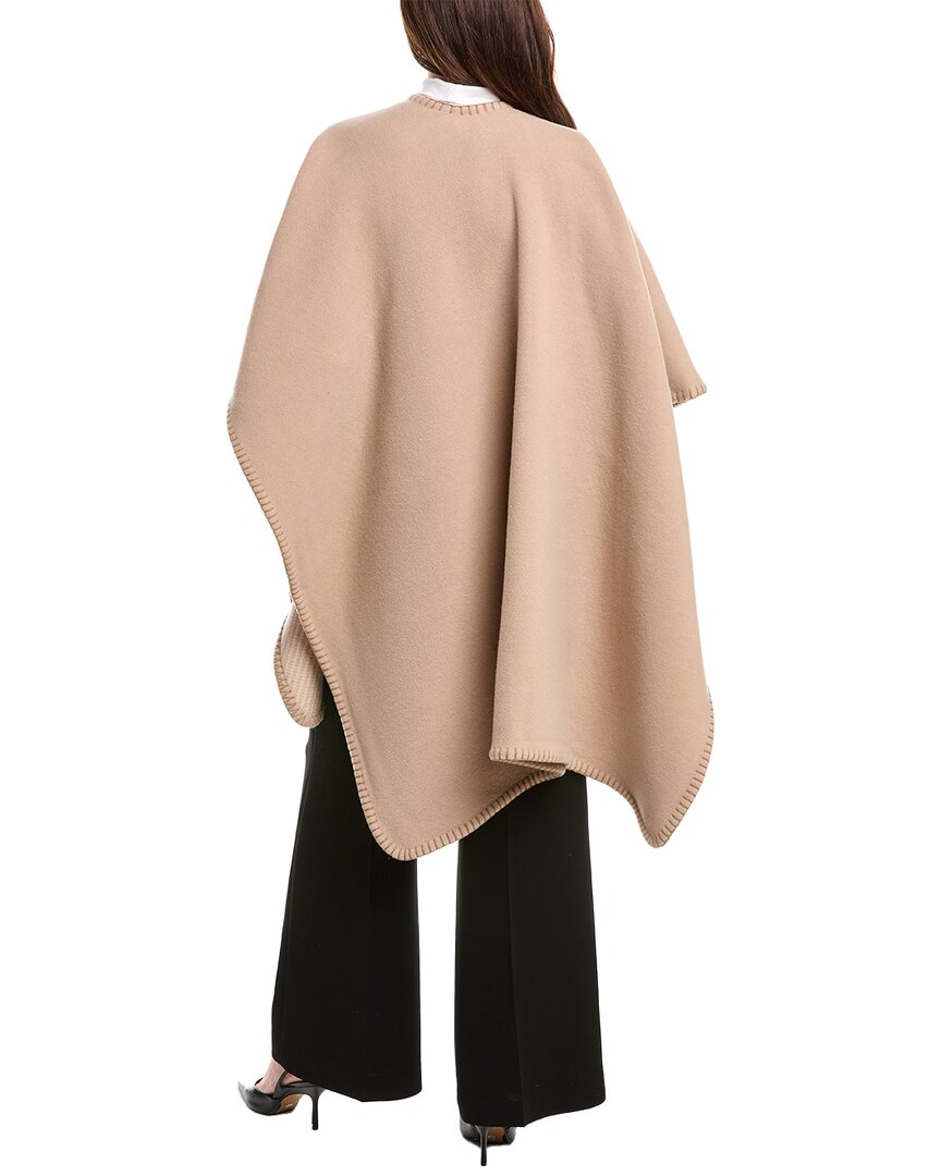 Fendi Logo Wool & Cashmere-Blend Poncho