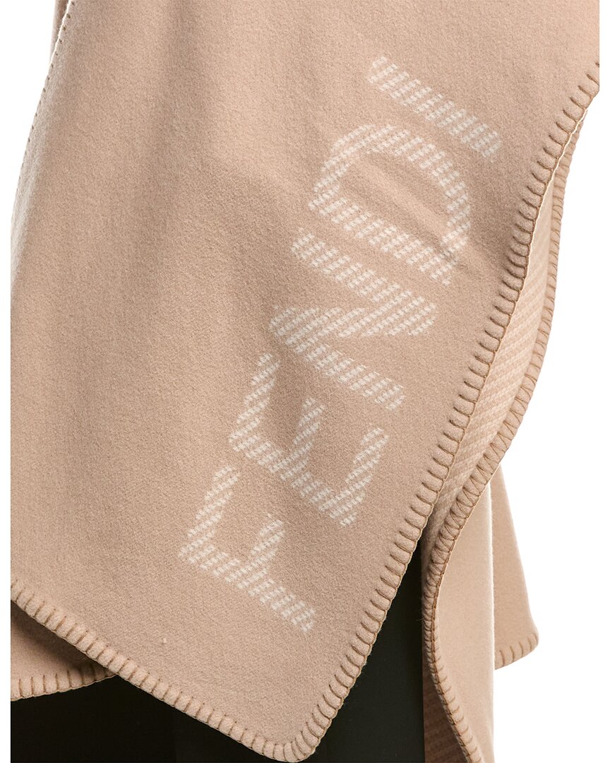 Fendi Logo Wool & Cashmere-Blend Poncho