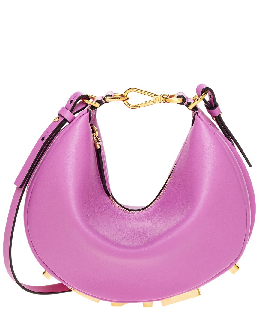 Fendi Fendigraphy Mini Leather Hobo Bag