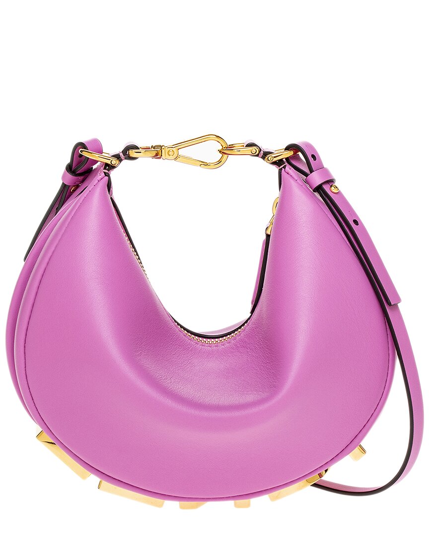Fendi Fendigraphy Mini Leather Hobo Bag