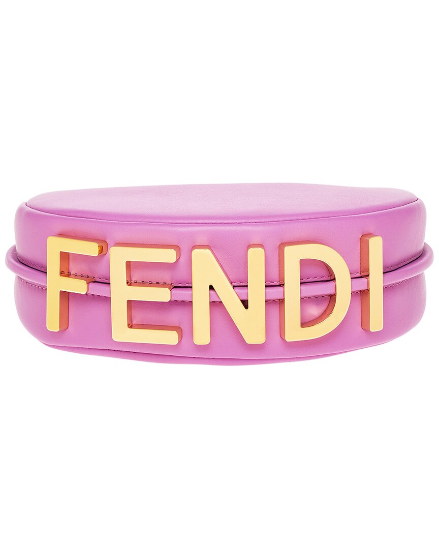 Fendi Fendigraphy Mini Leather Hobo Bag