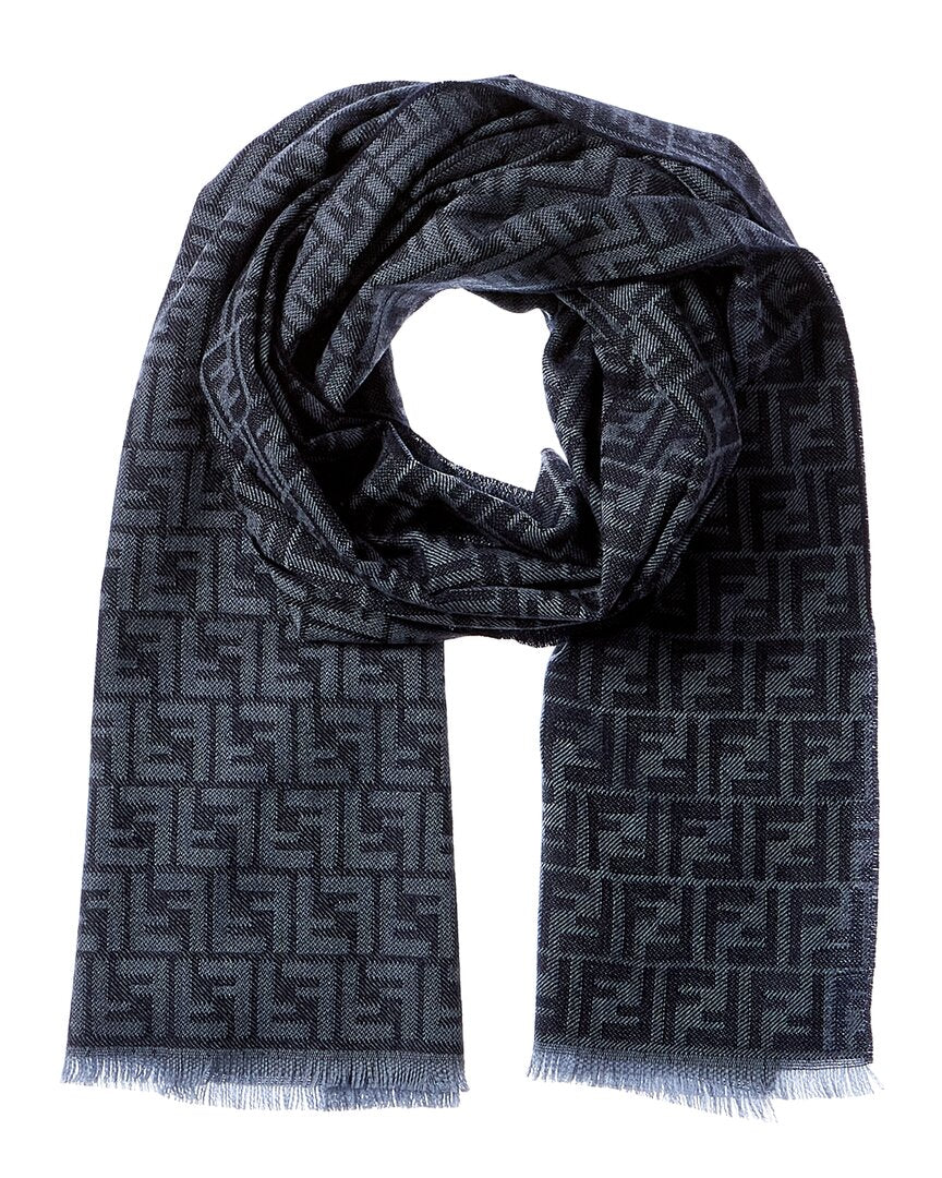 Fendi Ff Jacquard Wool Scarf