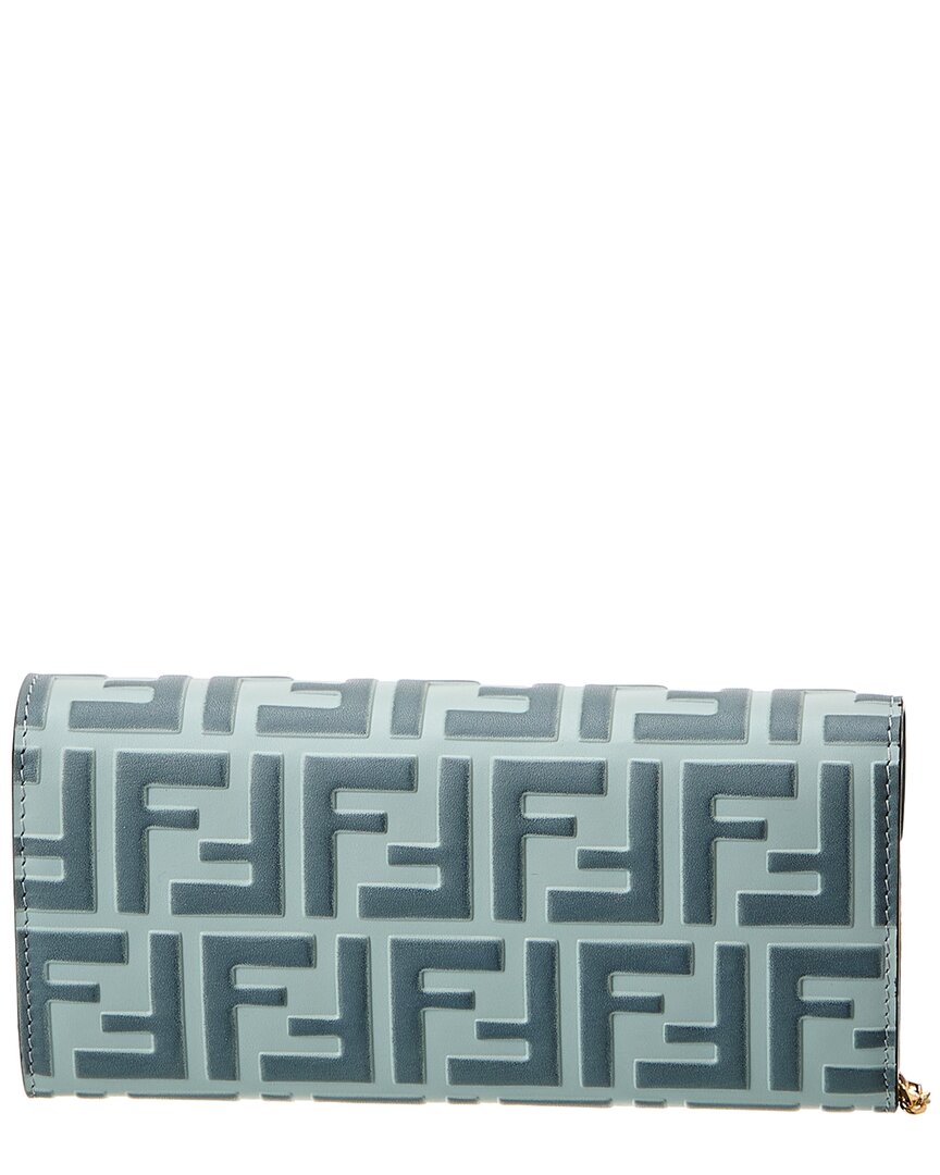 Fendi Ff Diamonds Leather Wallet On Chain