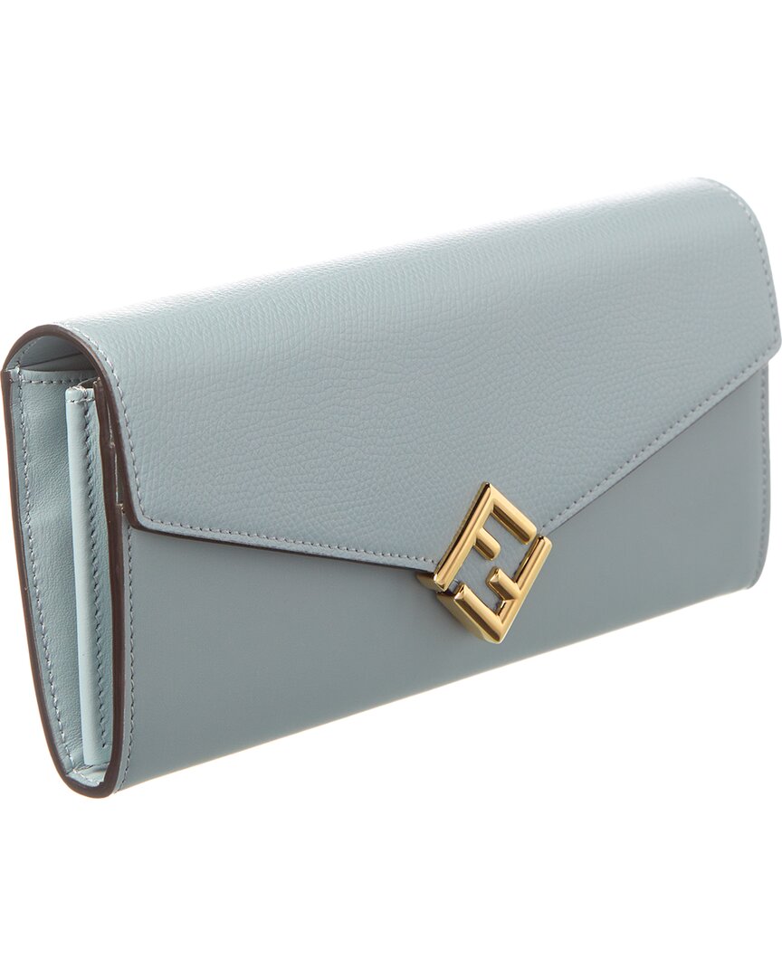 Fendi Ff Diamonds Leather Wallet On Chain