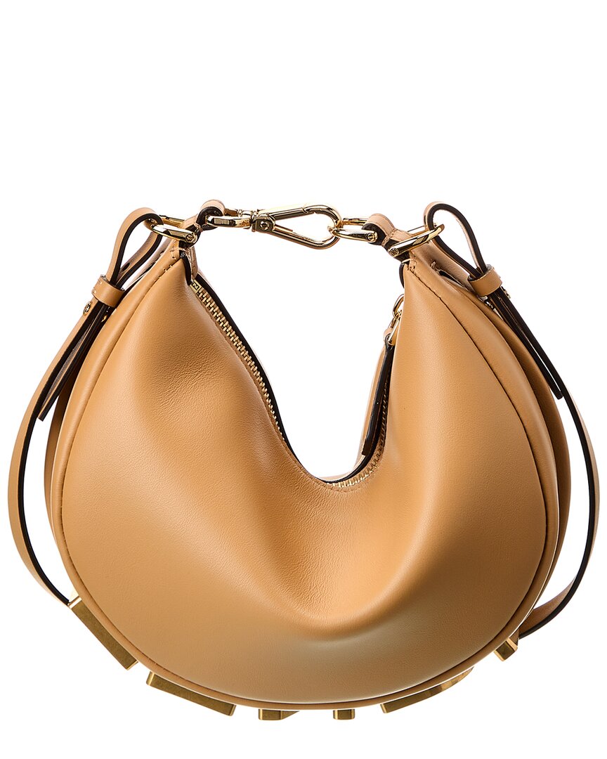 Fendi Fendigraphy Mini Leather Hobo Bag