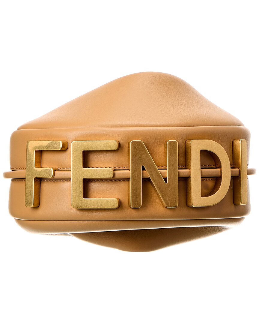 Fendi Fendigraphy Mini Leather Hobo Bag
