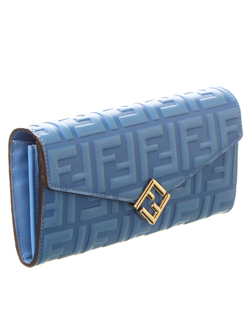 Fendi Ff Diamonds Leather Continental Wallet On Chain