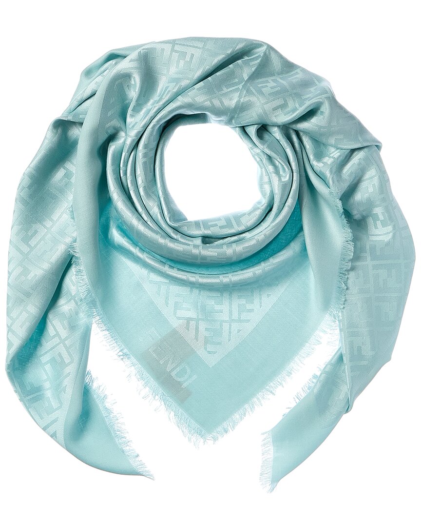 Fendi Ff Motif Wool & Silk-Blend Scarf