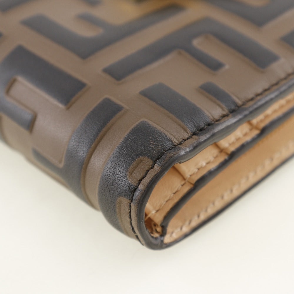 Fendi Lei Selleria Brown Leather Wallet ()