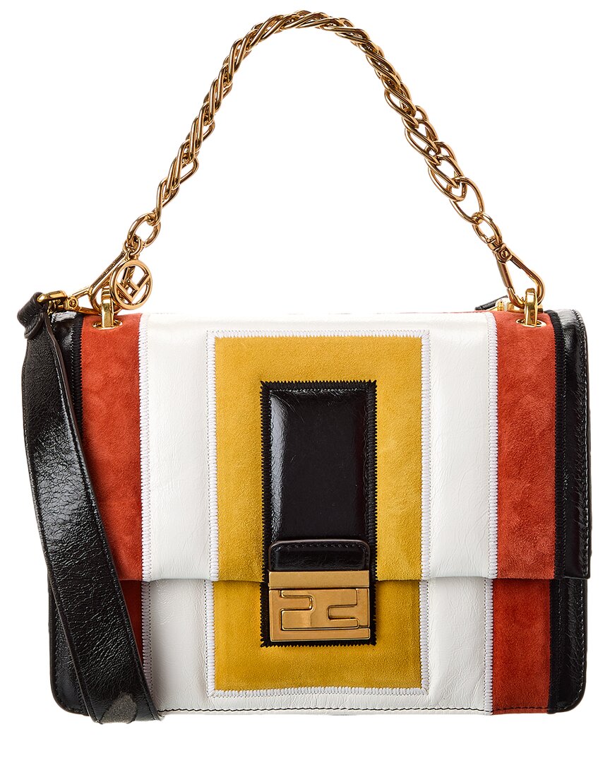 Fendi Kan U Leather & Suede Shoulder Bag ( )