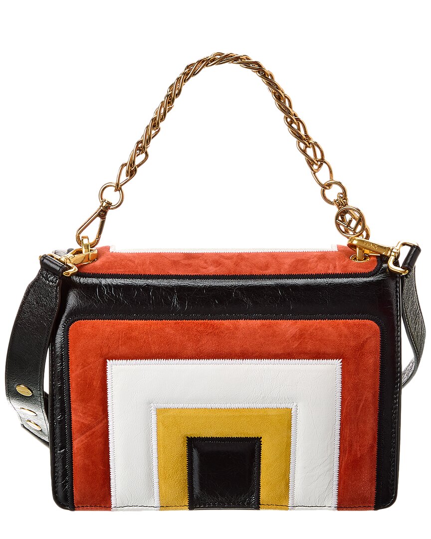 Fendi Kan U Leather & Suede Shoulder Bag ( )