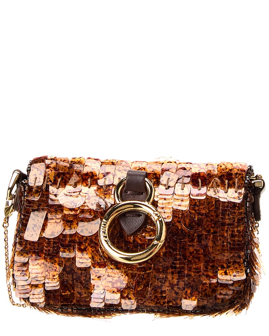 Fendi Ff Nano Baguette Sequin Charm