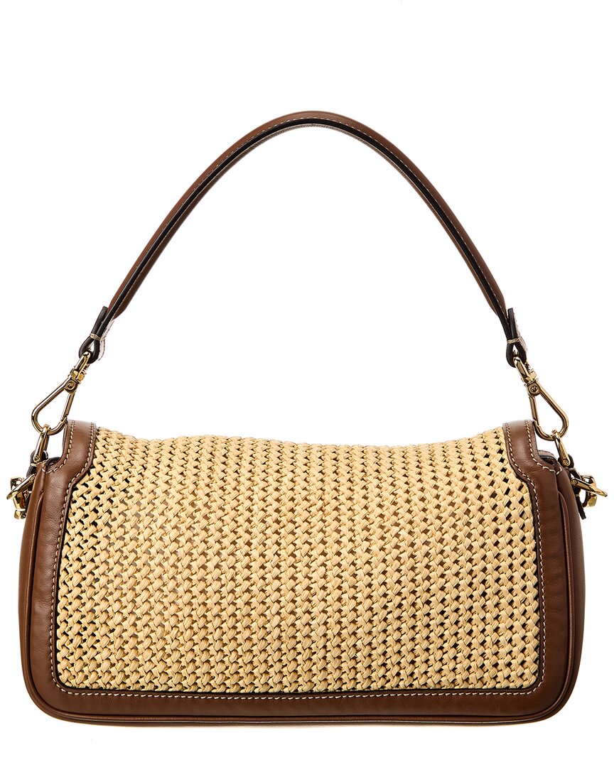 Fendi Baguette Macramé & Leather Shoulder Bag