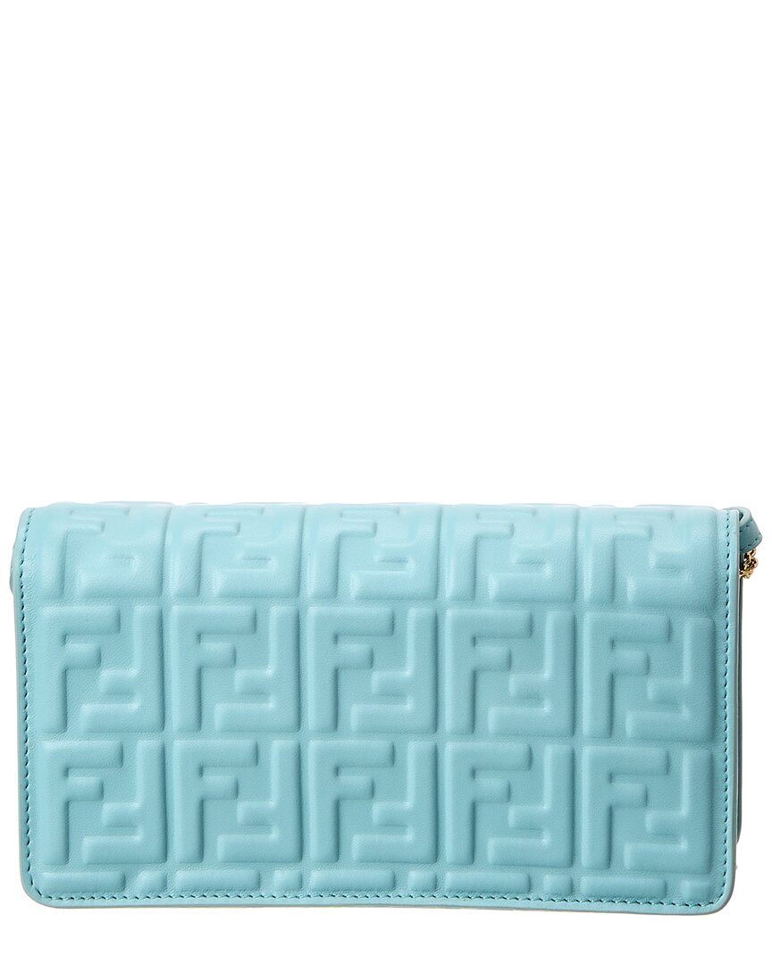 Fendi Baguette Ff Leather Wallet On Chain