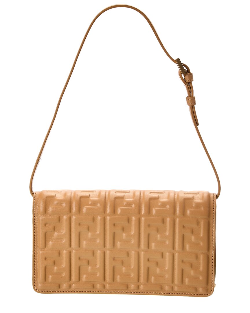 Fendi Baguette Ff Leather Wallet On Chain