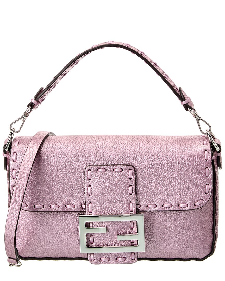 Fendi Baguette Mini Leather Shoulder Bag