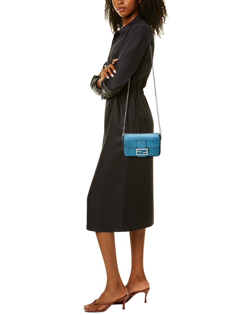 Fendi Baguette Mini Leather Shoulder Bag