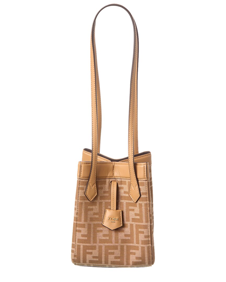 Fendi Origami Mini Ff Jacquard & Leather Shoulder Bag