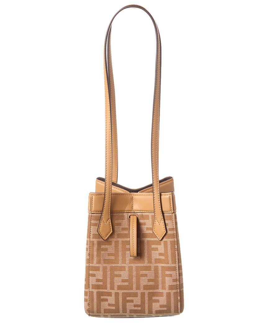 Fendi Origami Mini Ff Jacquard & Leather Shoulder Bag