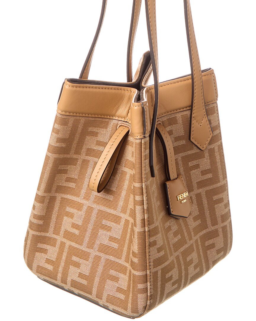 Fendi Origami Mini Ff Jacquard & Leather Shoulder Bag