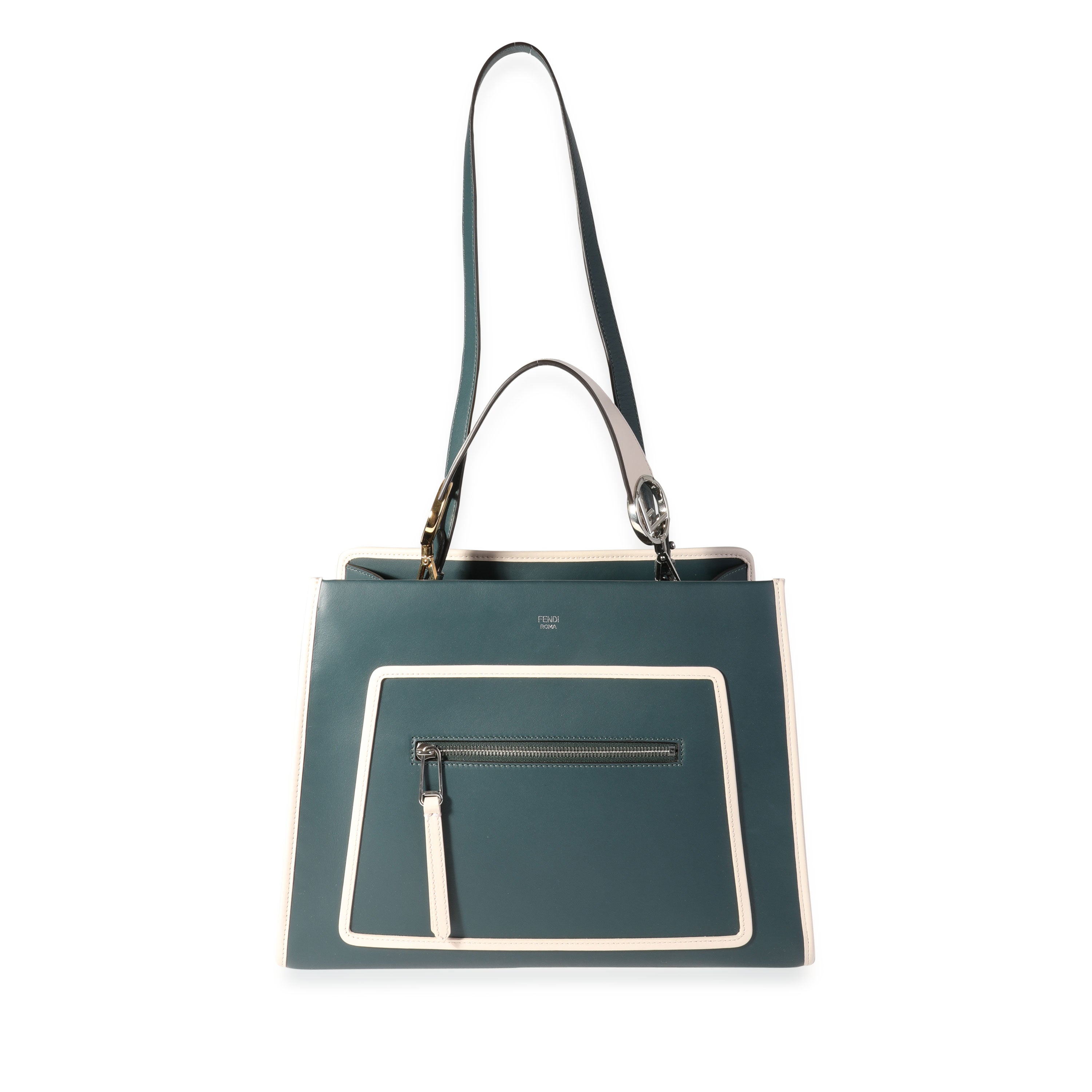 Fendi Amazonia & Camellia Leather Medium Runaway Bag
