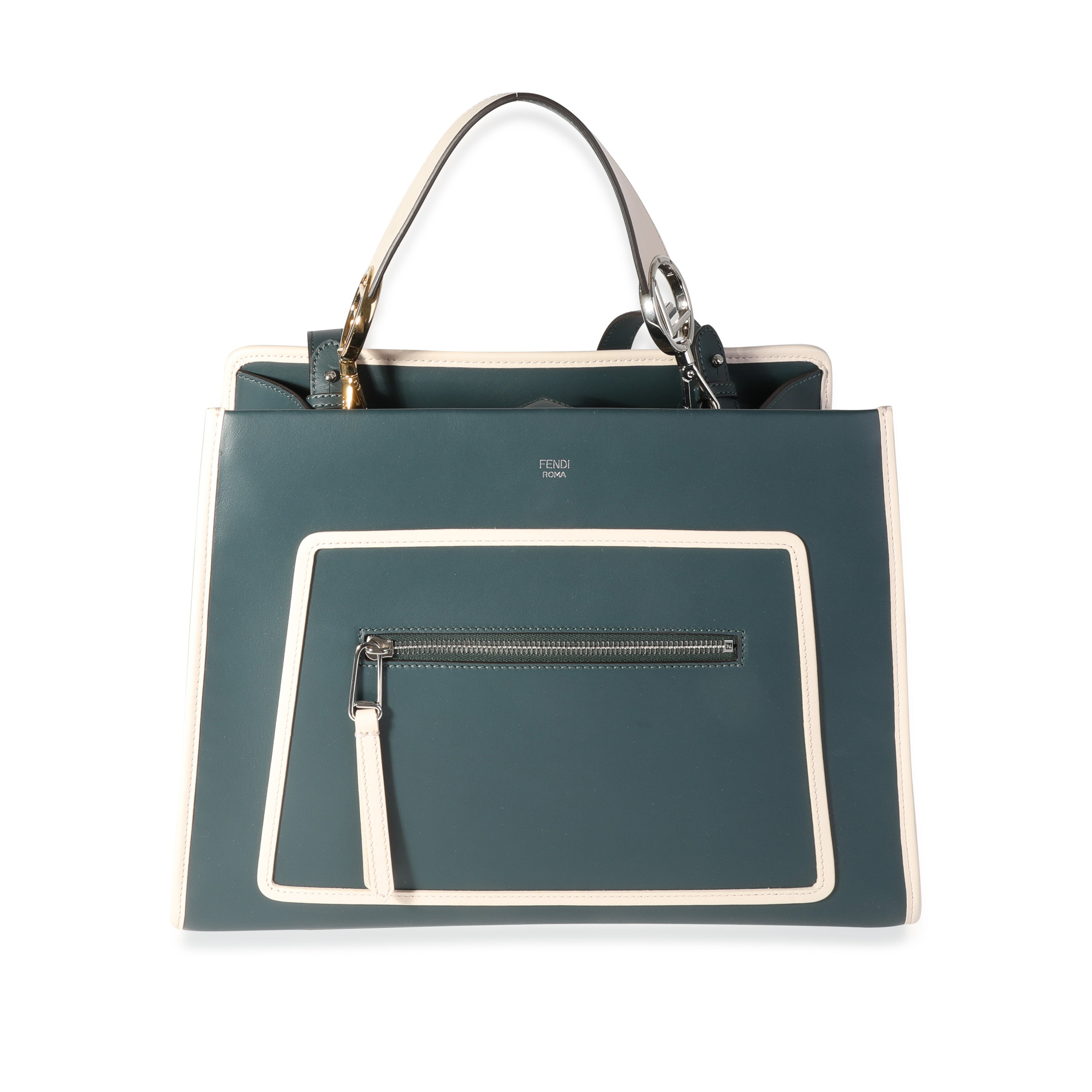 Fendi Amazonia & Camellia Leather Medium Runaway Bag