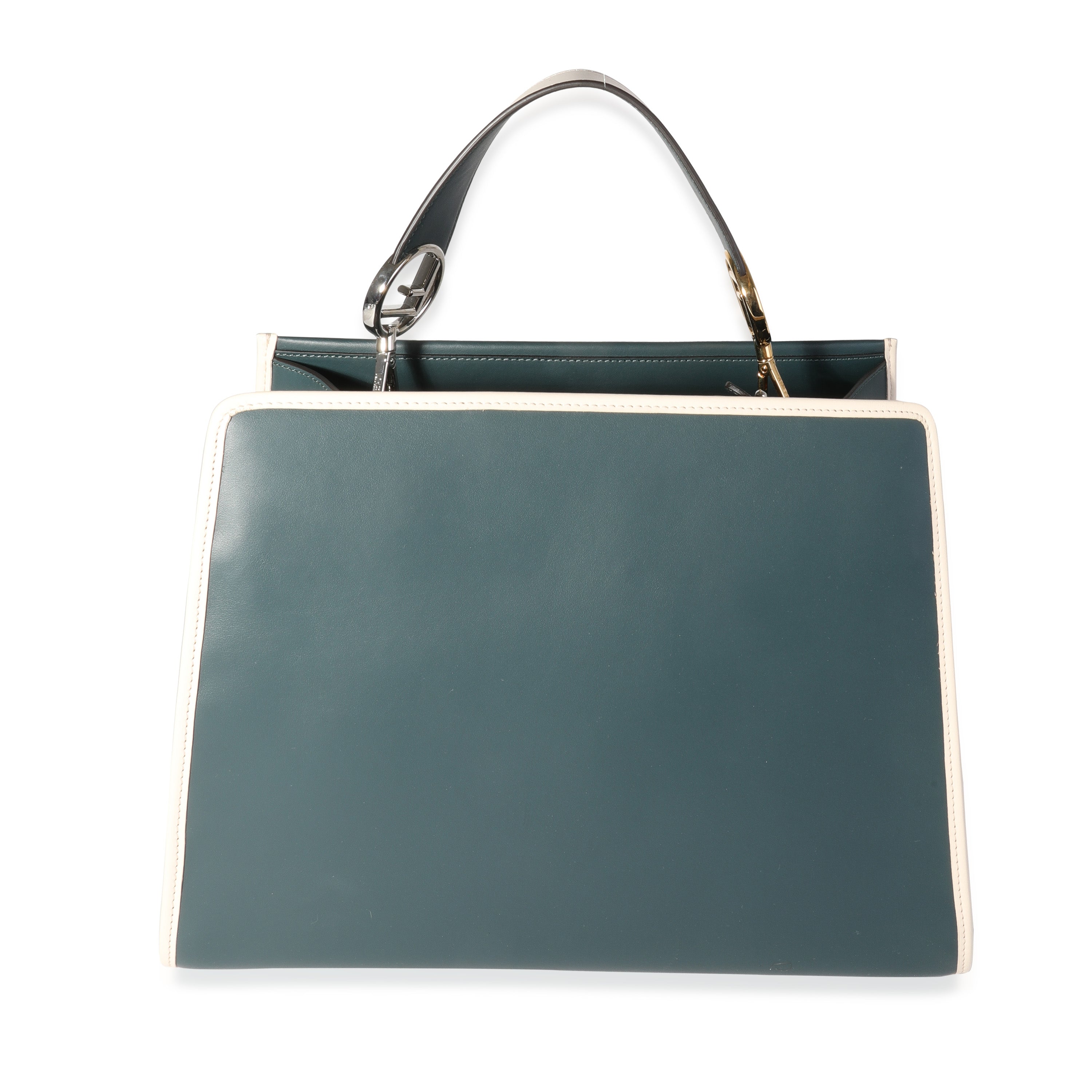 Fendi Amazonia & Camellia Leather Medium Runaway Bag