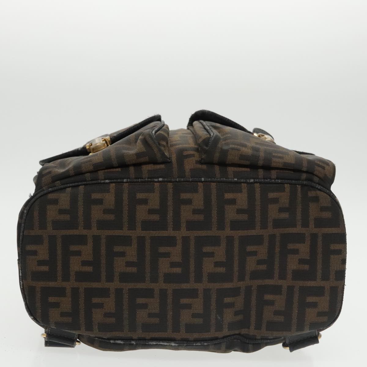 Fendi Zucca Brown Canvas Backpack Bag ()