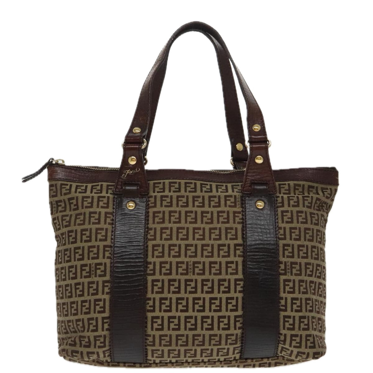 Fendi Zucchino Beige Canvas Tote Bag ()