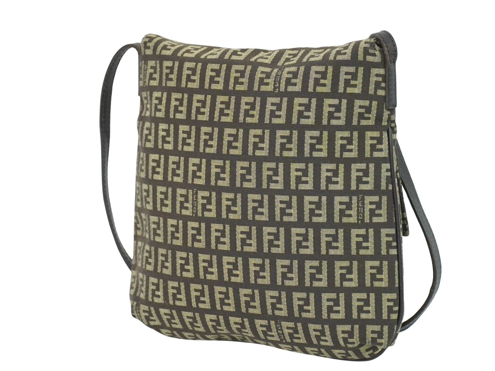 Fendi Khaki Canvas Handbag ()