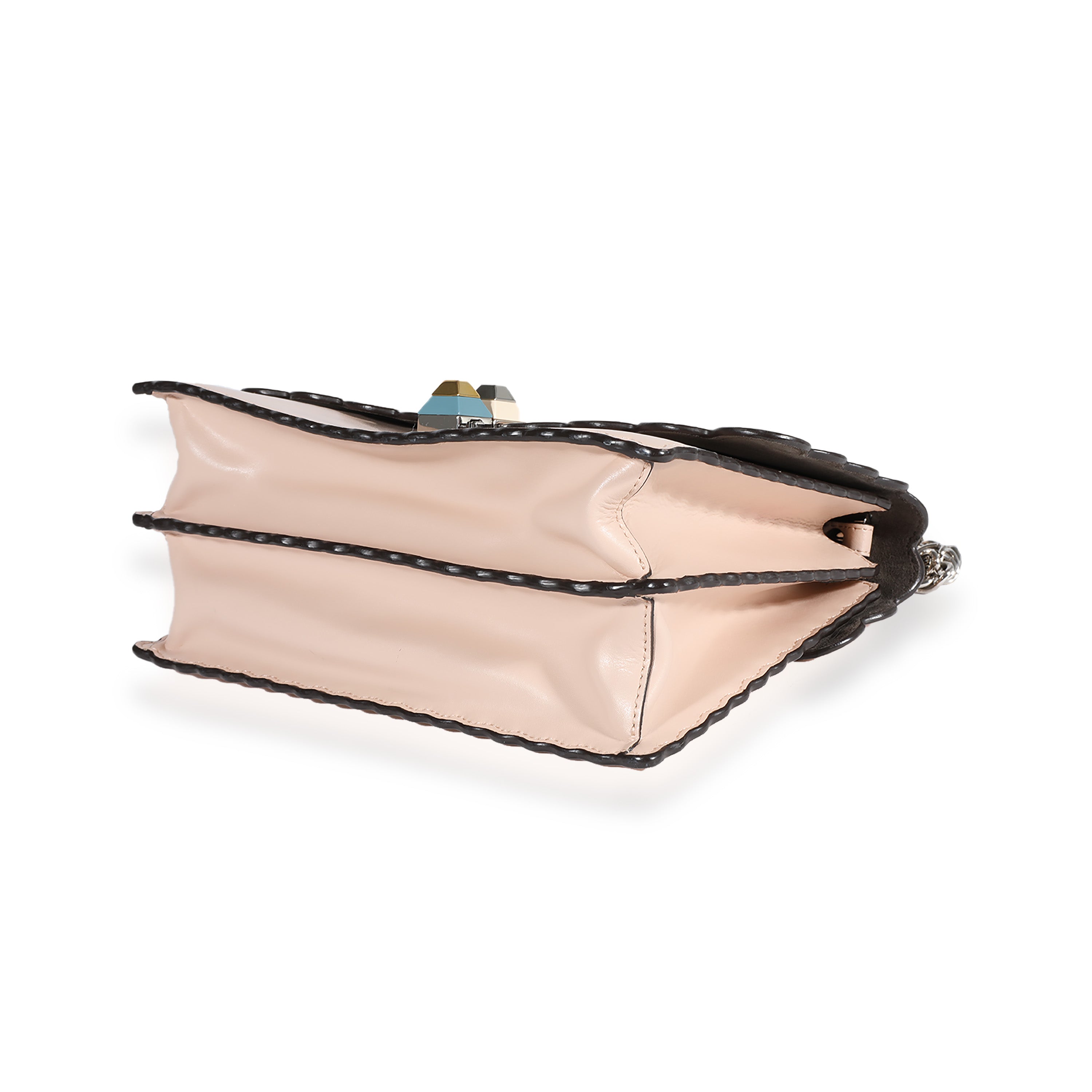 Fendi Pale Pink Scalloped Leather Medium Kan I Bag