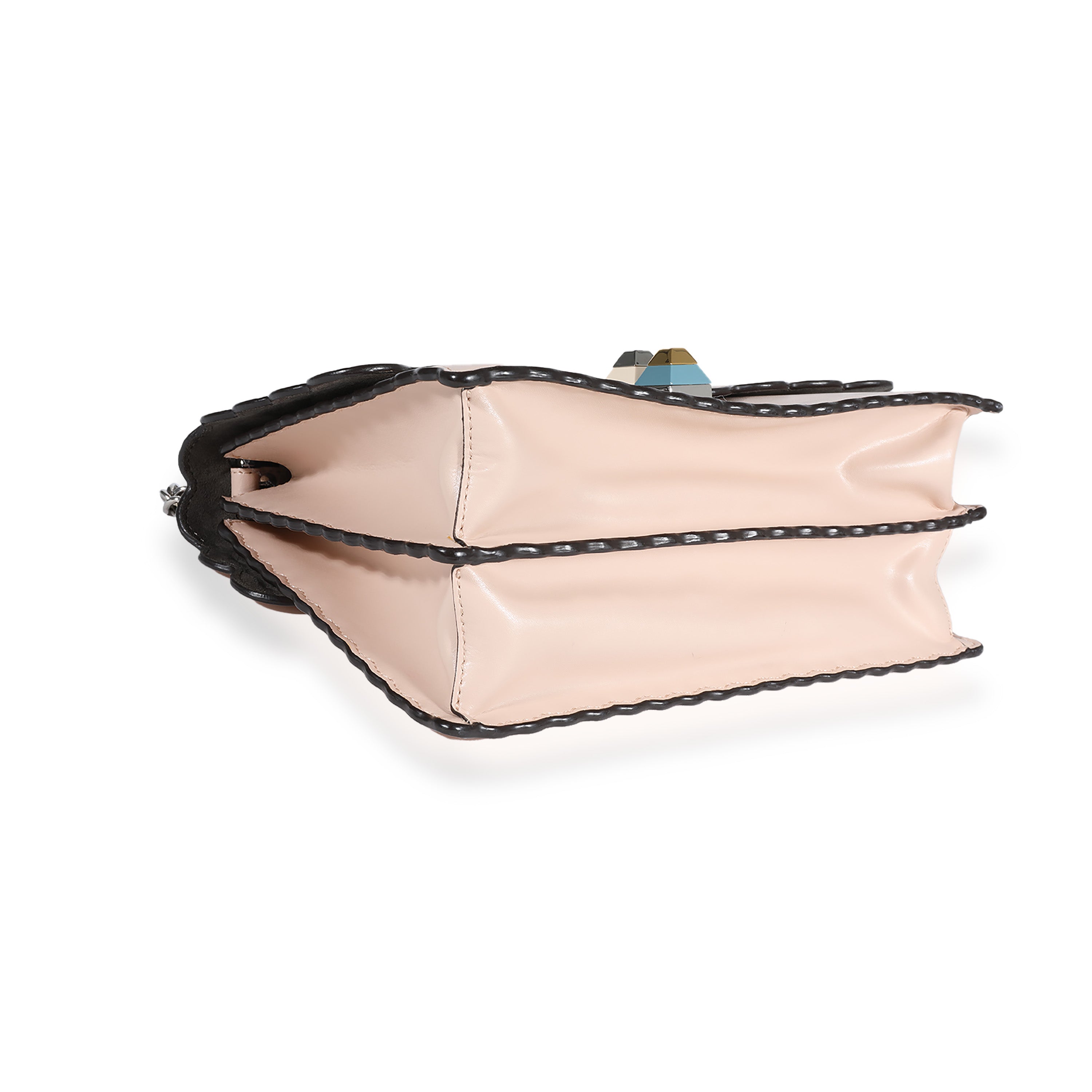 Fendi Pale Pink Scalloped Leather Medium Kan I Bag