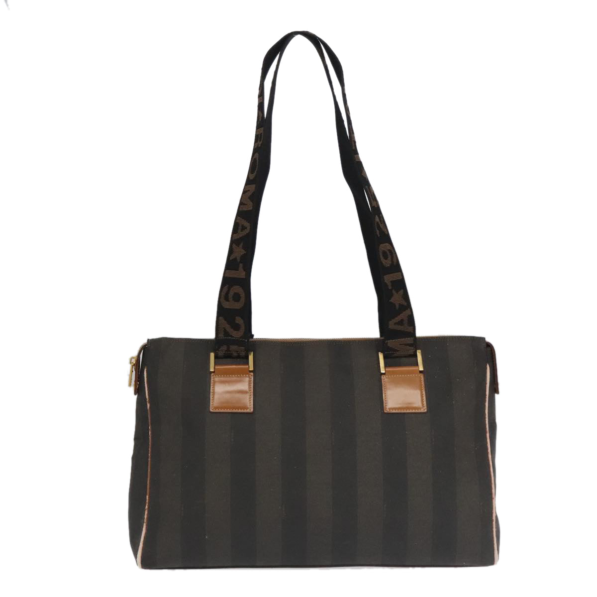 Fendi Pequin Brown Canvas Travel Bag ()