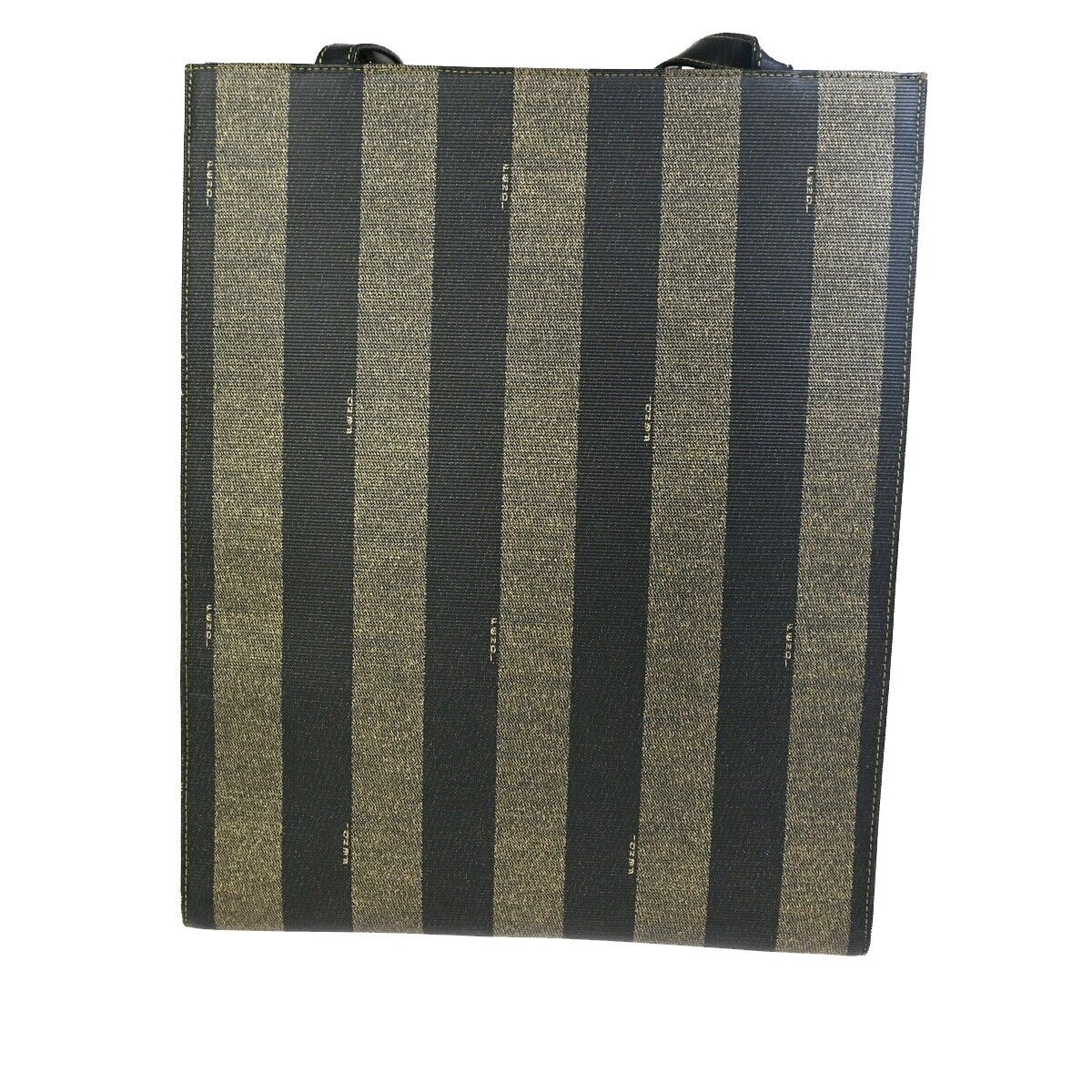 Fendi Pequin Brown Canvas Handbag ()